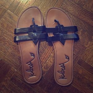 volcom black sandals