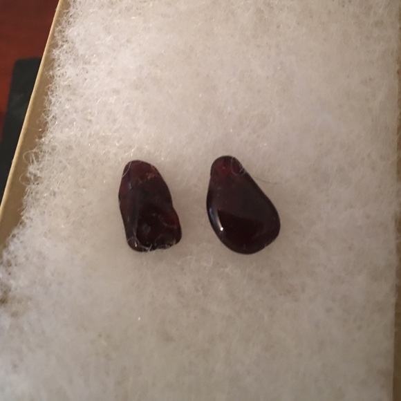 Brown stone earrings