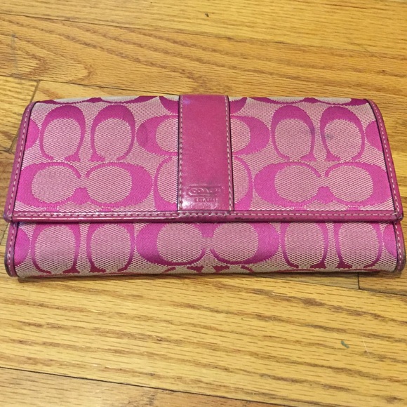 Pink Coach Wallet