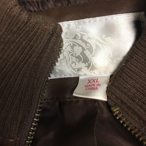 Brown leather jacket - Picture 2 of 2