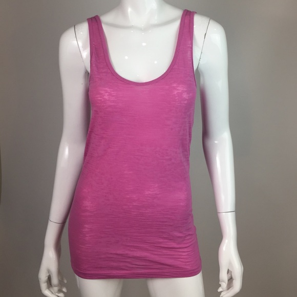 NATION LTD Pink Burn Out Tank Top Size 3 - Picture 1 of 4