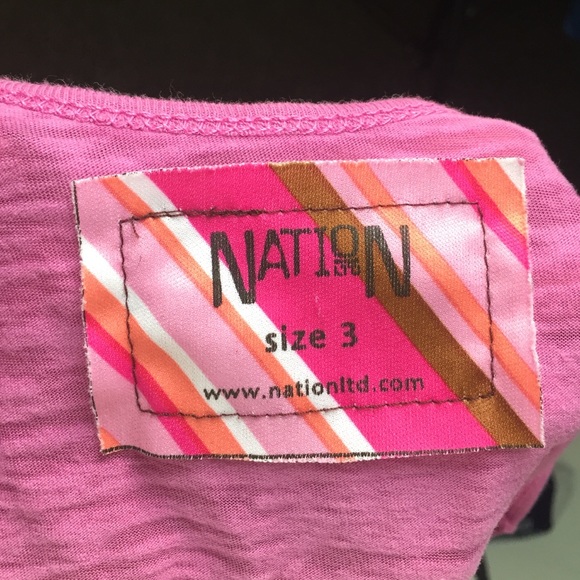 NATION LTD Pink Burn Out Tank Top Size 3 - Picture 4 of 4