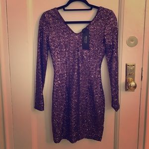 Purple Sequin Ark & Co Dress.