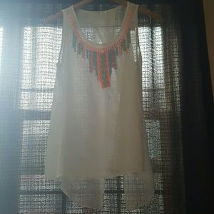 Sheer/Open Back Tank Top