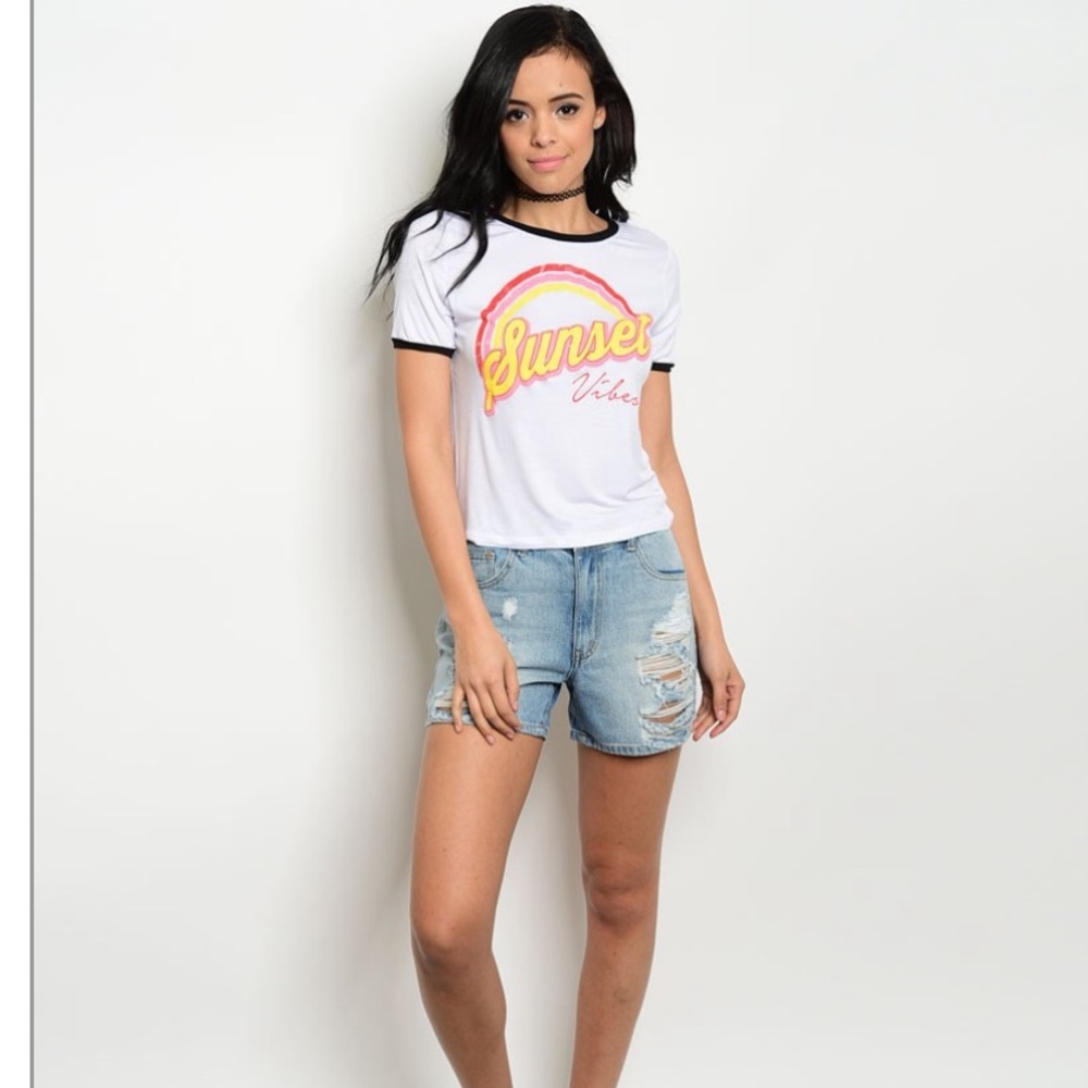 Distressed Denim Shorts - Picture 2 of 7