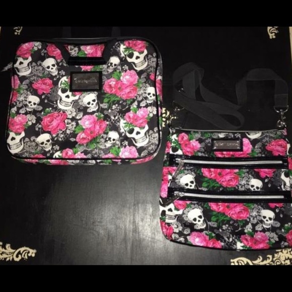 Betsey Johnson Laptop case and matching crossbody