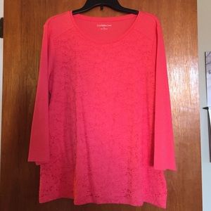 Large pink dressy top