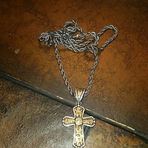 Cross necklace rope chain