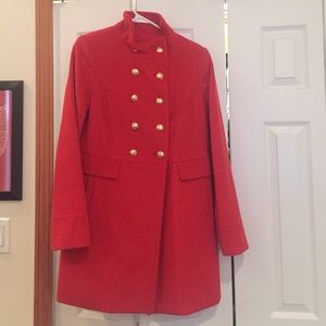 Red Peacoat The Limited Brand