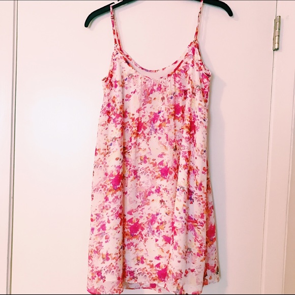Pink Floral Patterned Dress