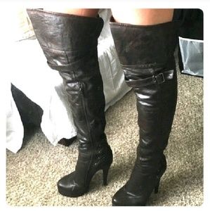 Chocolate Brown Thigh High Boots