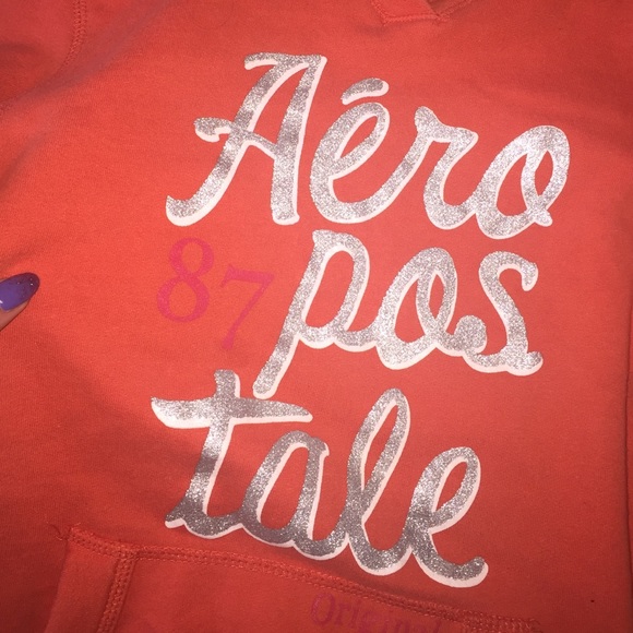 SOLD - Aeropostale Hoodie with Silver Font - Picture 2 of 2