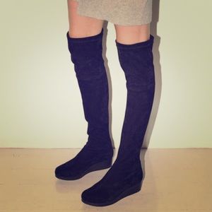 Robert Clergerie over the knee Suede boot