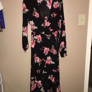 Floral wrap dress