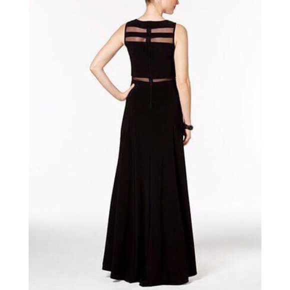 Nightway Front-Slit Black Illusion Gown - NWT - Picture 2 of 2