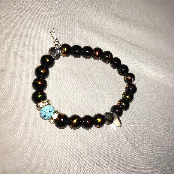 Black metallic bracelet