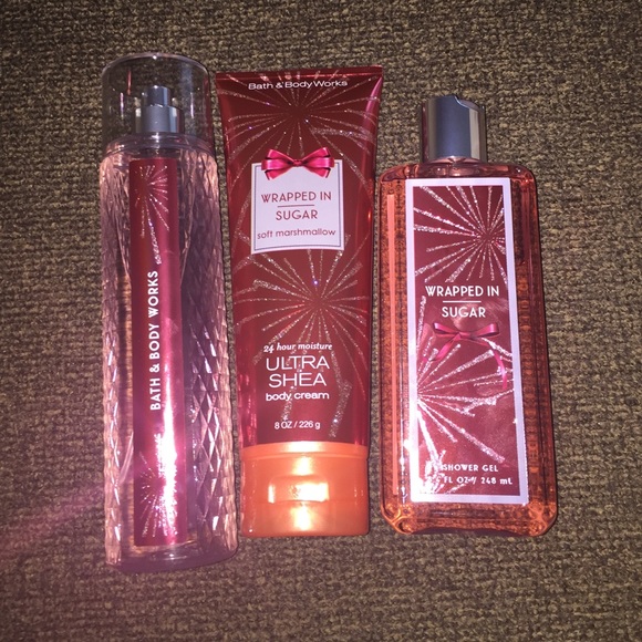 bath and body works wrapped in sugar set