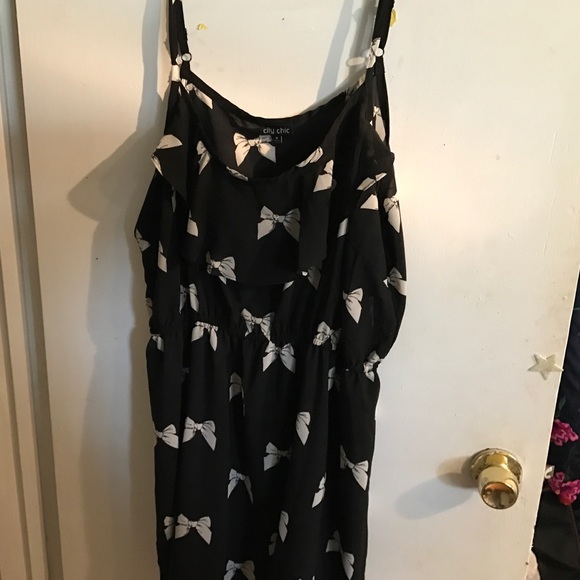 City Chic plus size  bow chiffon dress/ top medium