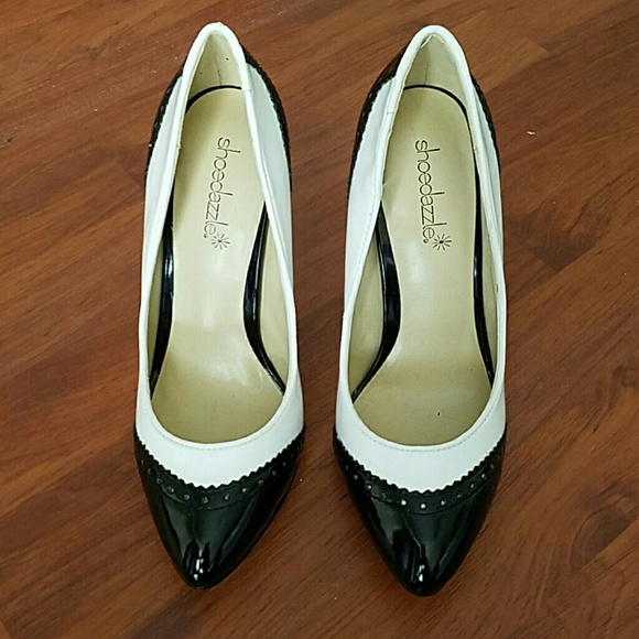 Black/White Two Tone Heels
