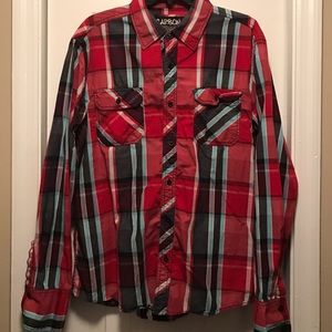 Surfer/Plaid Mashup Red and Blue