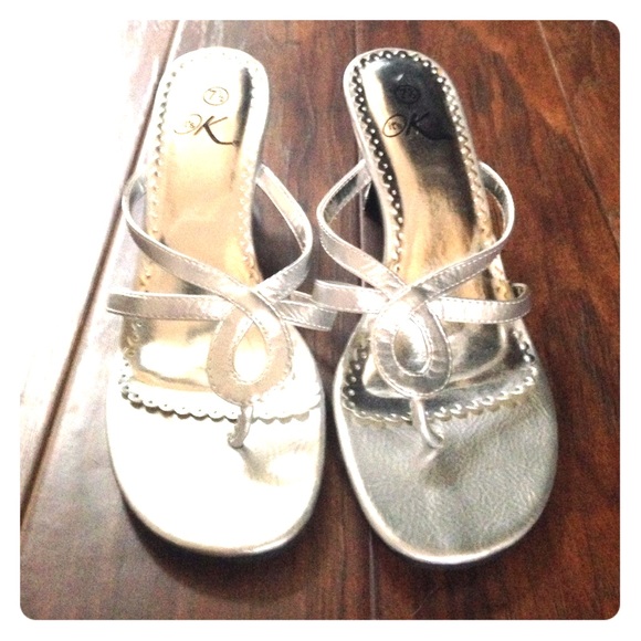 Silver heels. Size 7.5