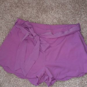 Pink scalloped shorts