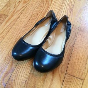 Cole Haan "Manhattan" Ballet Flat, Black Leather