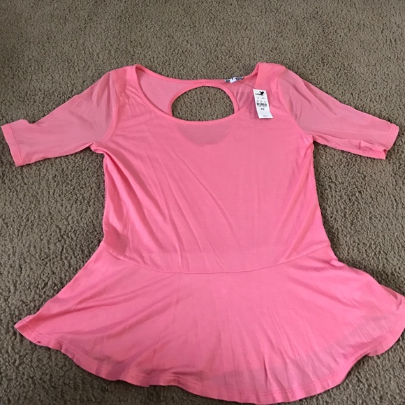 Baby pink peplum shirt