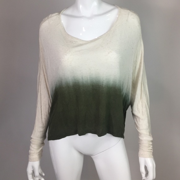 Vintage Havana Beige/Green Ombré Shirt Size S