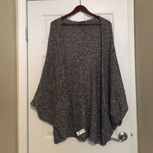 Cape-like cardigan