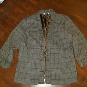 Herringbone Open Front Jacket
