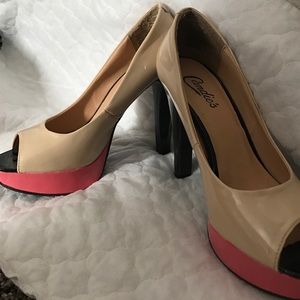 Candies two tone heels!