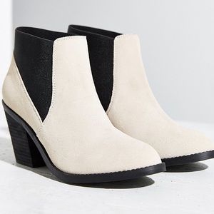 Urban Outfitters suede white boots