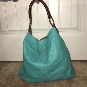 Lucky Brand medium slouch whipstich hobo bag!