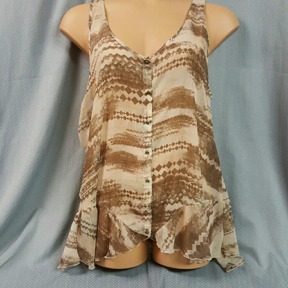 Maurices sheer button up tank