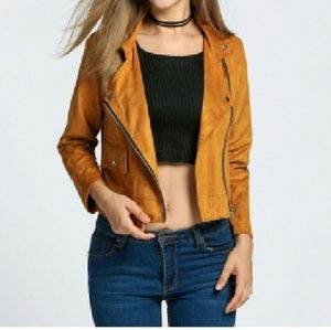 Fuax golden brown jacket