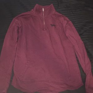 maroon quarter zip from PINK