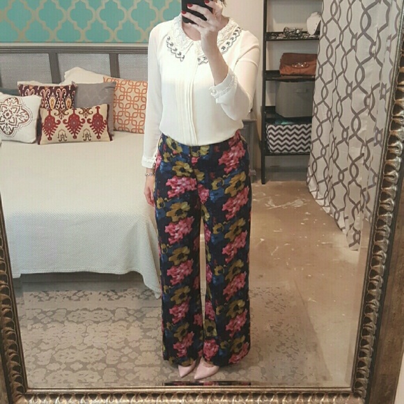 Abercrombie & Fitch Pants - Abercrombie & Fitch Wide Leg Floral Pants