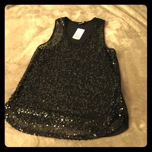 Forever 21 black Sequence Tank