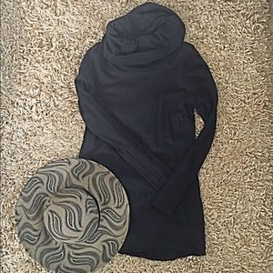 Cowl neck sweatshirt dress or tunic