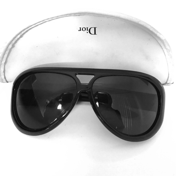 Authentic black Dior aviator sunglasses