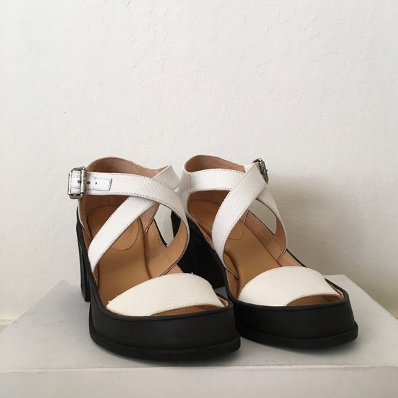 Maison Margiela MM6 Rubber Canvas Strappy Heel