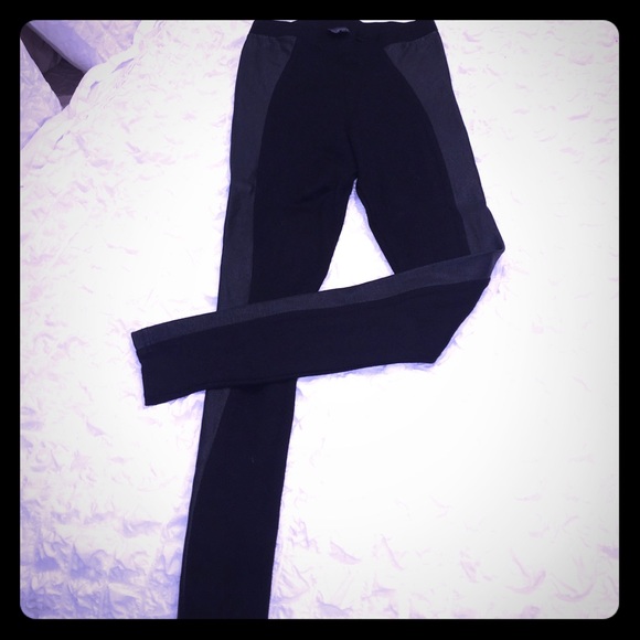 Black leather leggings