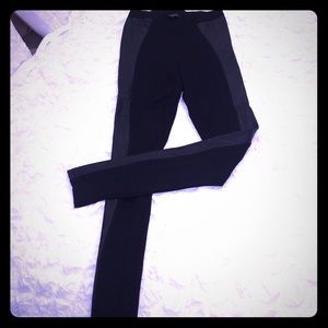 Black leather leggings