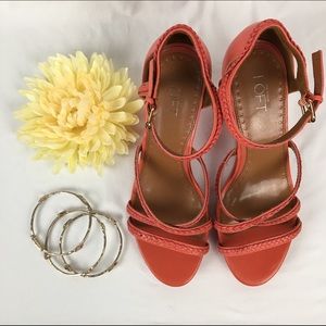 Ann Taylor Loft Wedges (Coral)