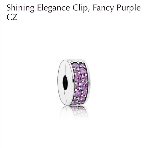 NWOT Pandora Shining Elegance Clip, Fancy Purple