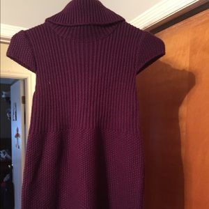 Short sleeve sweater dress/long top