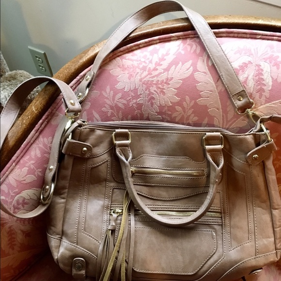 Tan leather handbag
