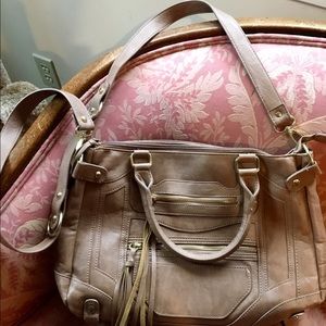 Tan leather handbag