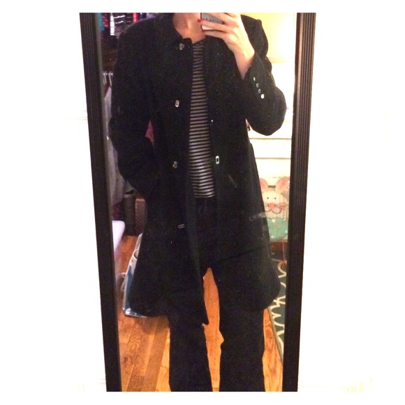 Black Wool Anne Klein Coat